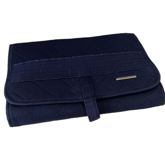Travelon Navy Blue Trifold Three Compartments Hanging Toiletry Bag - Picture 1 of 14
